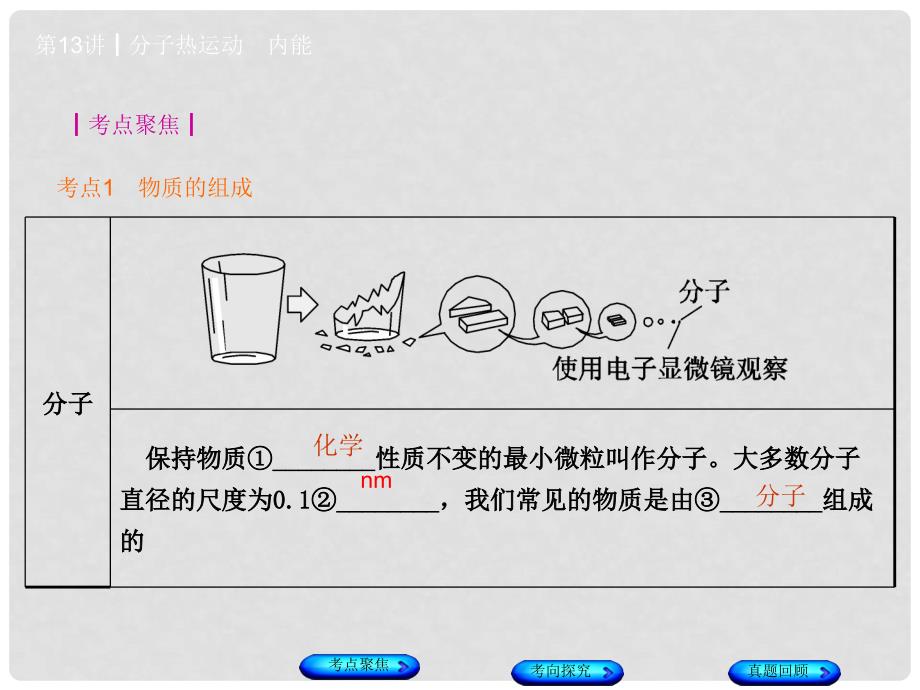 安徽省中考物理 教材复习 第13讲 分子热运动 内能课件_第2页