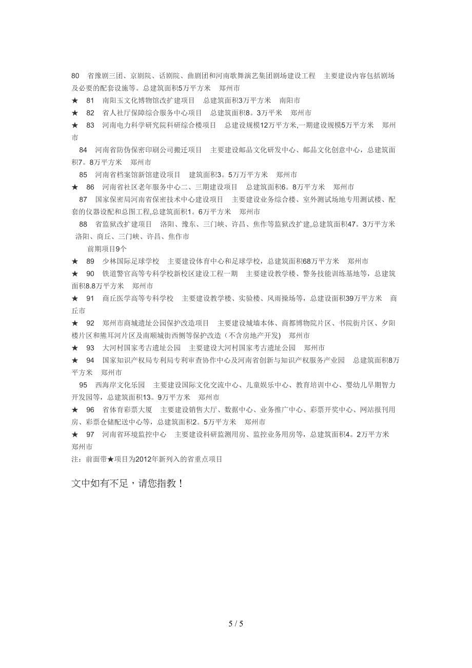 河南省重点项目_第5页