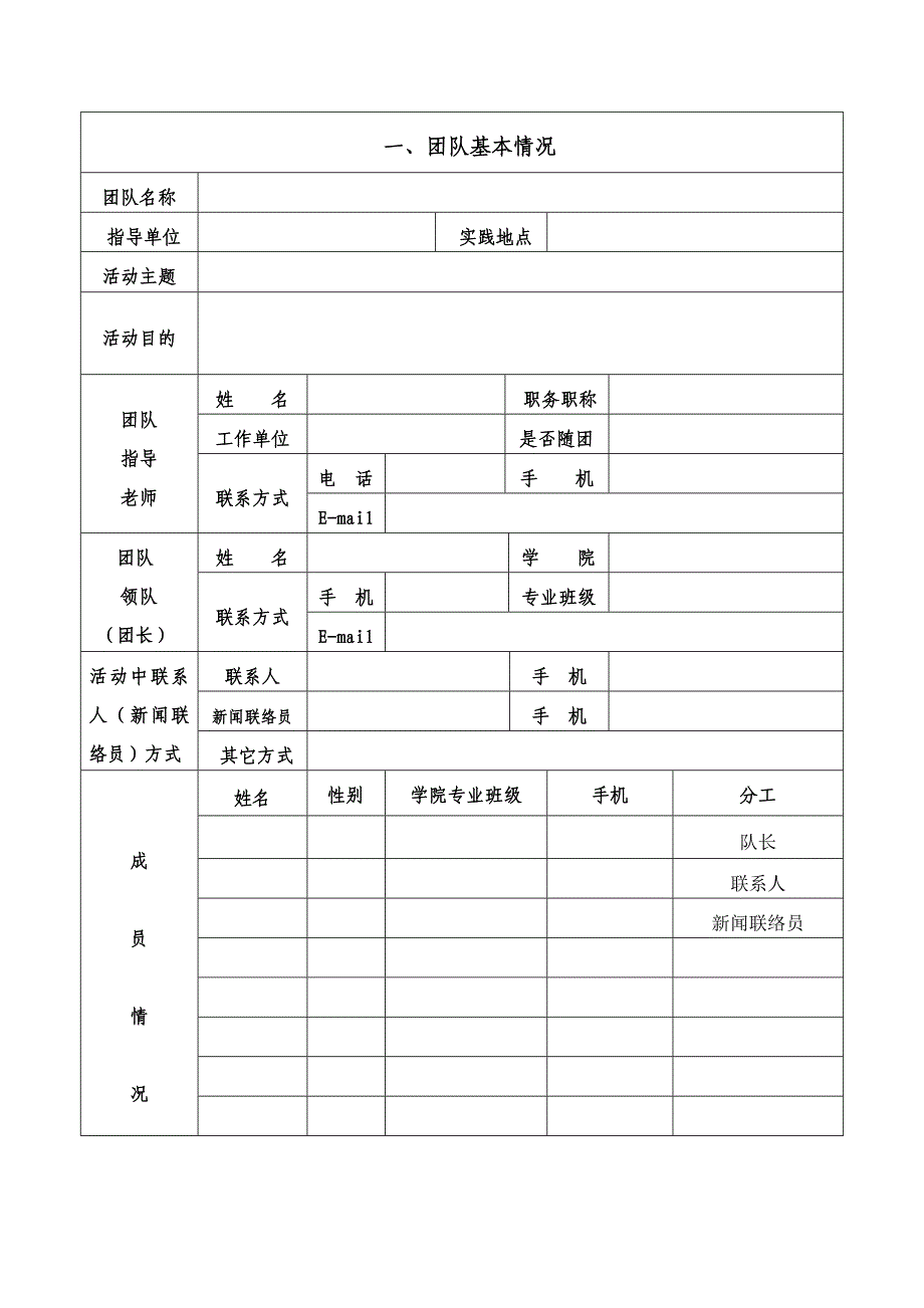 大学生暑期社会实践活动立项申报书_第2页