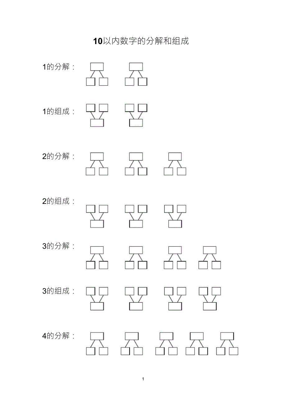 10以内数字的分解和组成_第1页