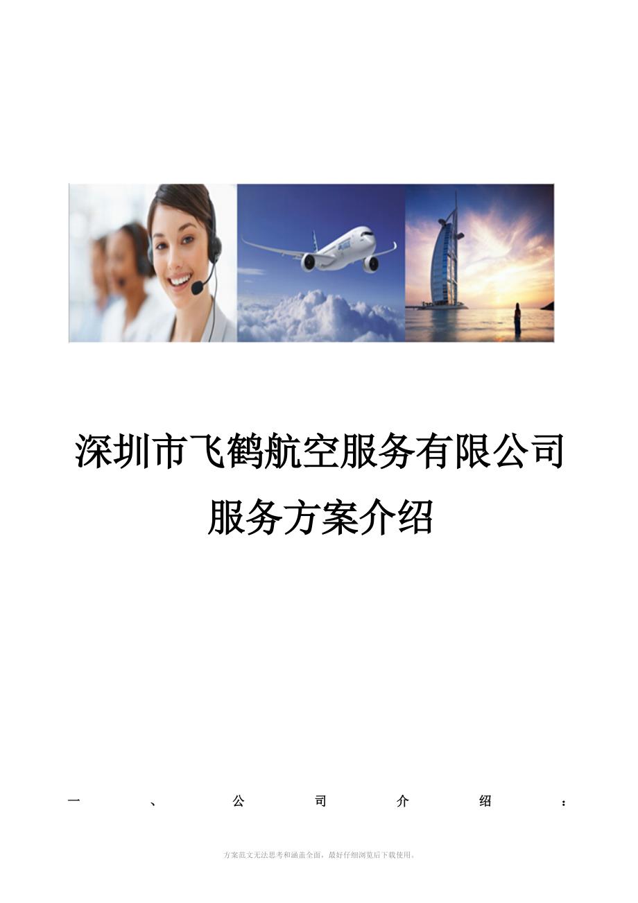 航空服务方案介绍_第1页