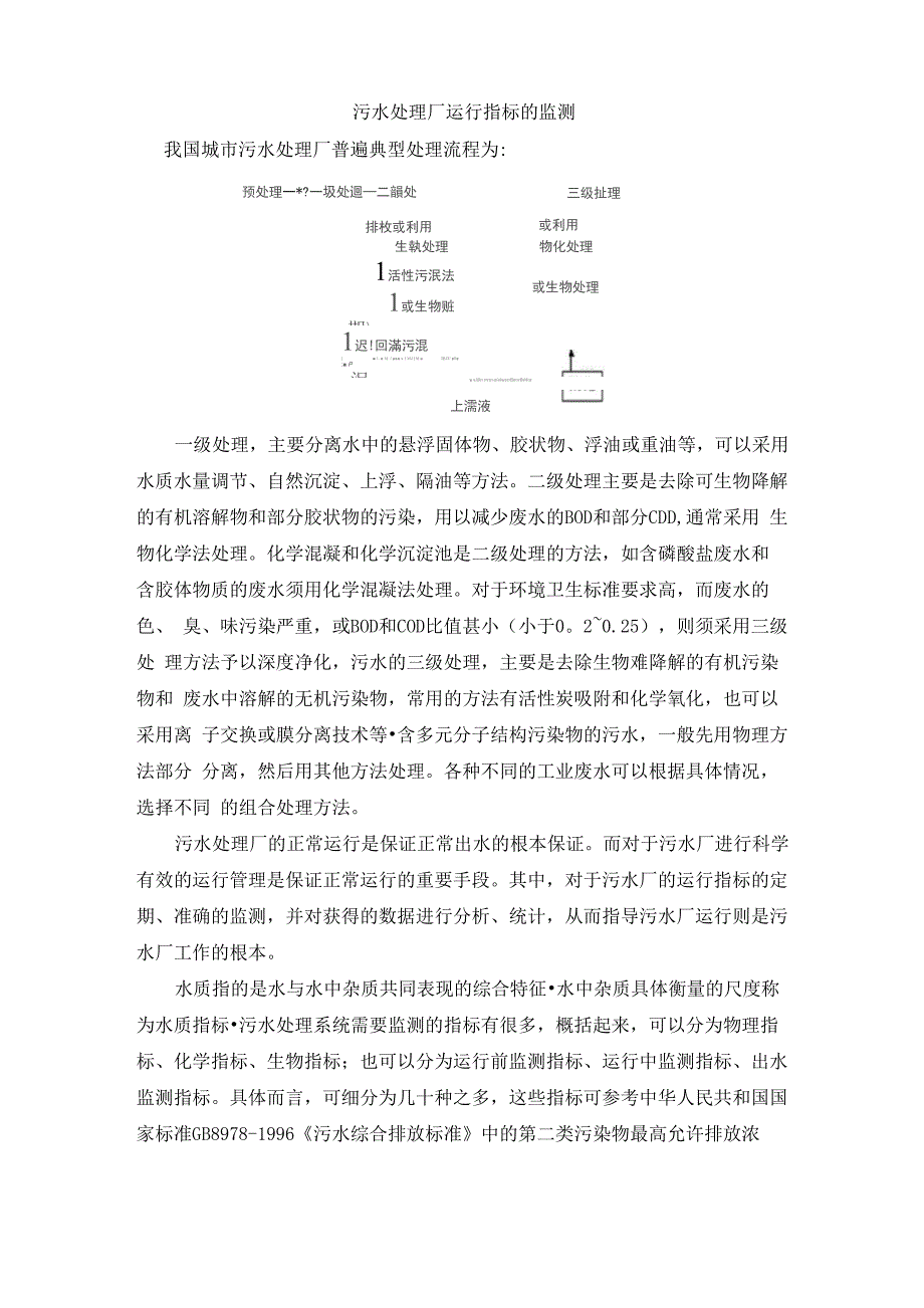 污水处理厂运行指标的监测_第1页