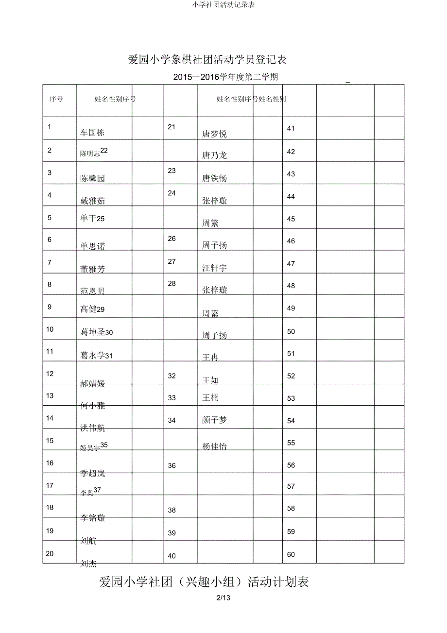 小学社团活动记录表.doc_第2页