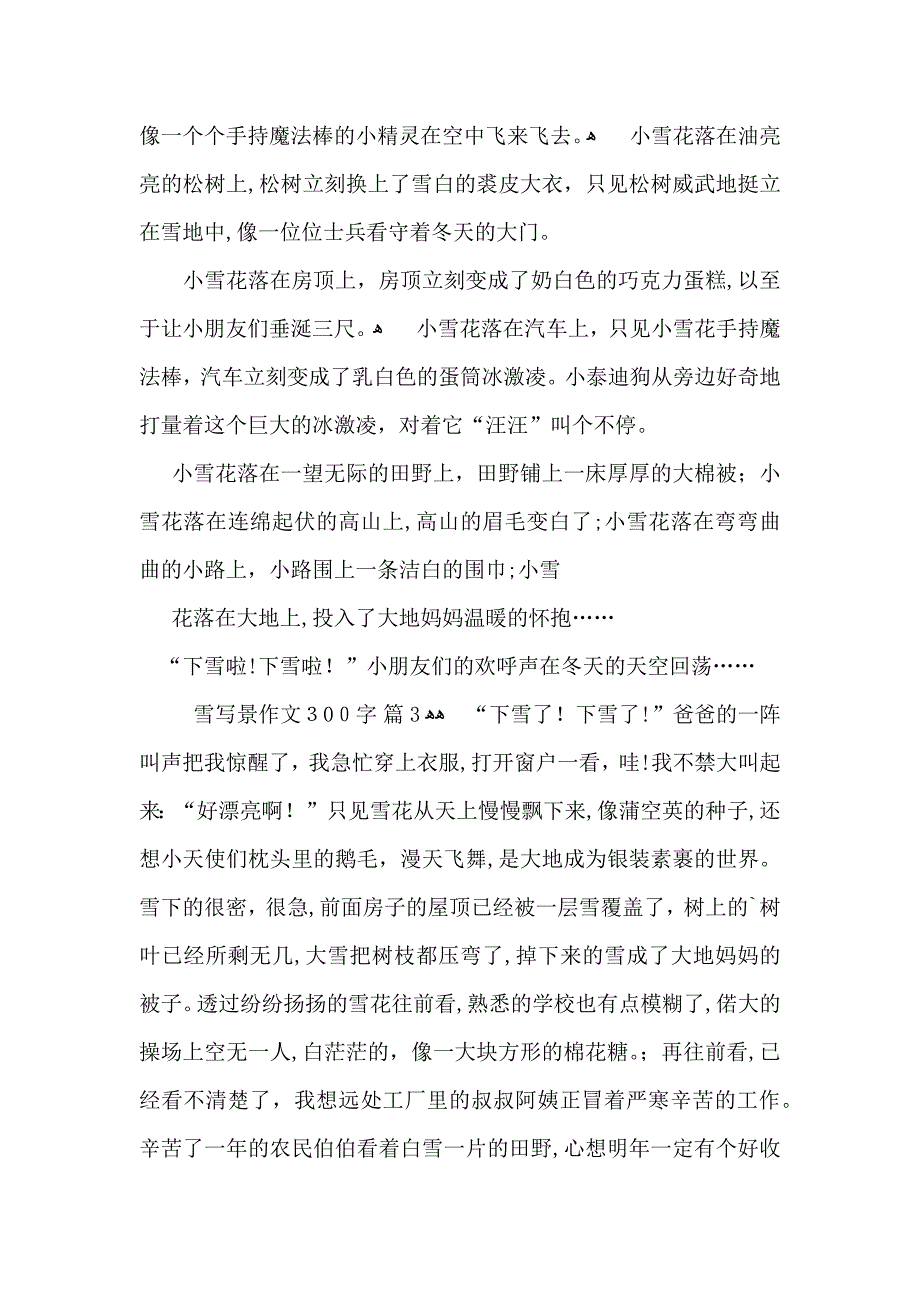 雪写景作文300字三篇_第2页