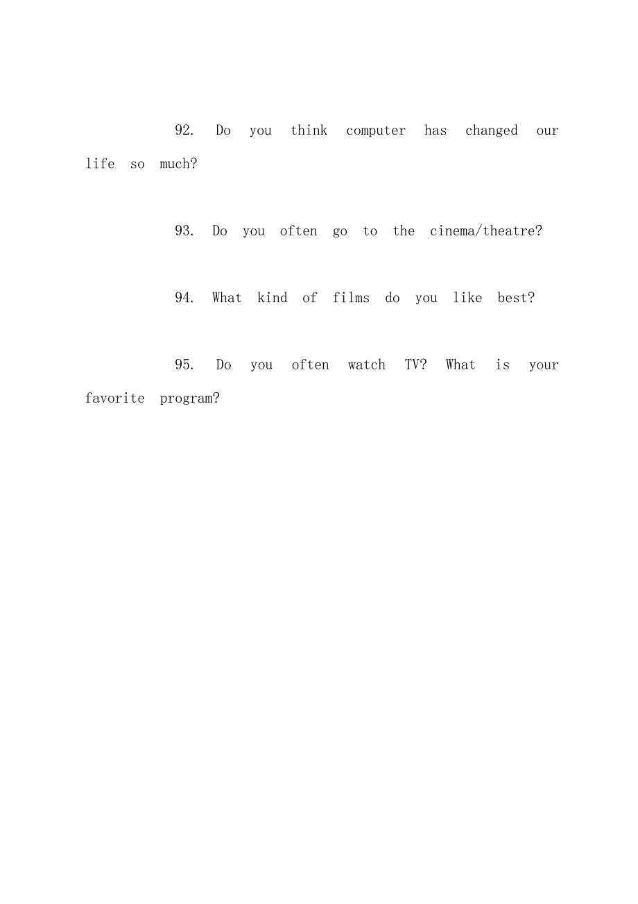 2022年英语四级口语考试提问中常见169个问题（三）.docx_第4页