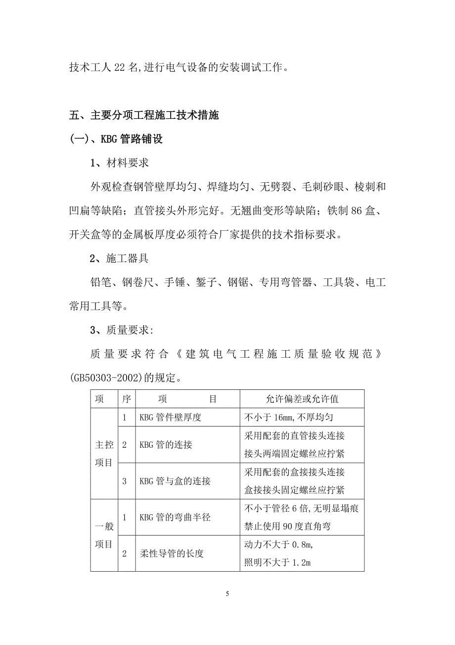 大连高级住宅工程电气施工组织设计方案范本_第5页