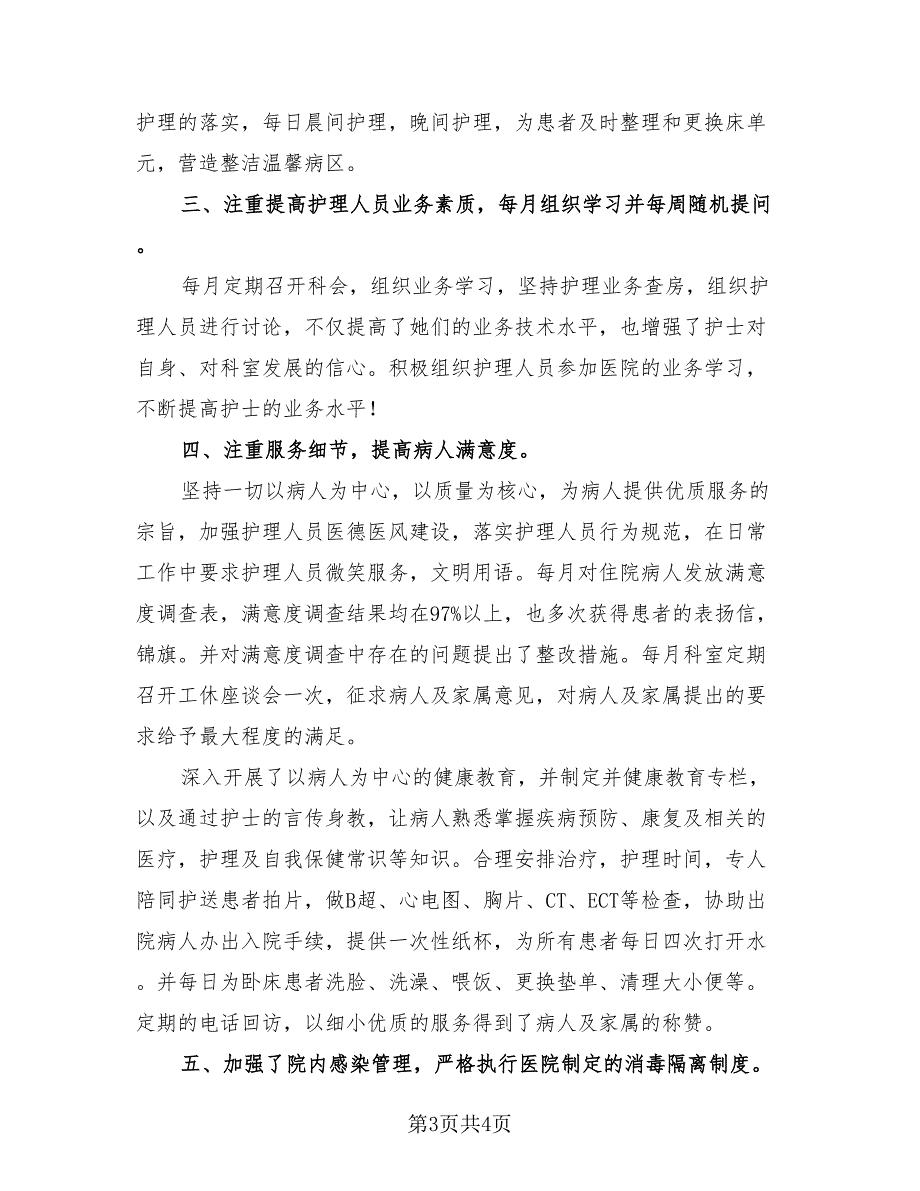 2023年护士长年度工作总结个人（2篇）.doc_第3页