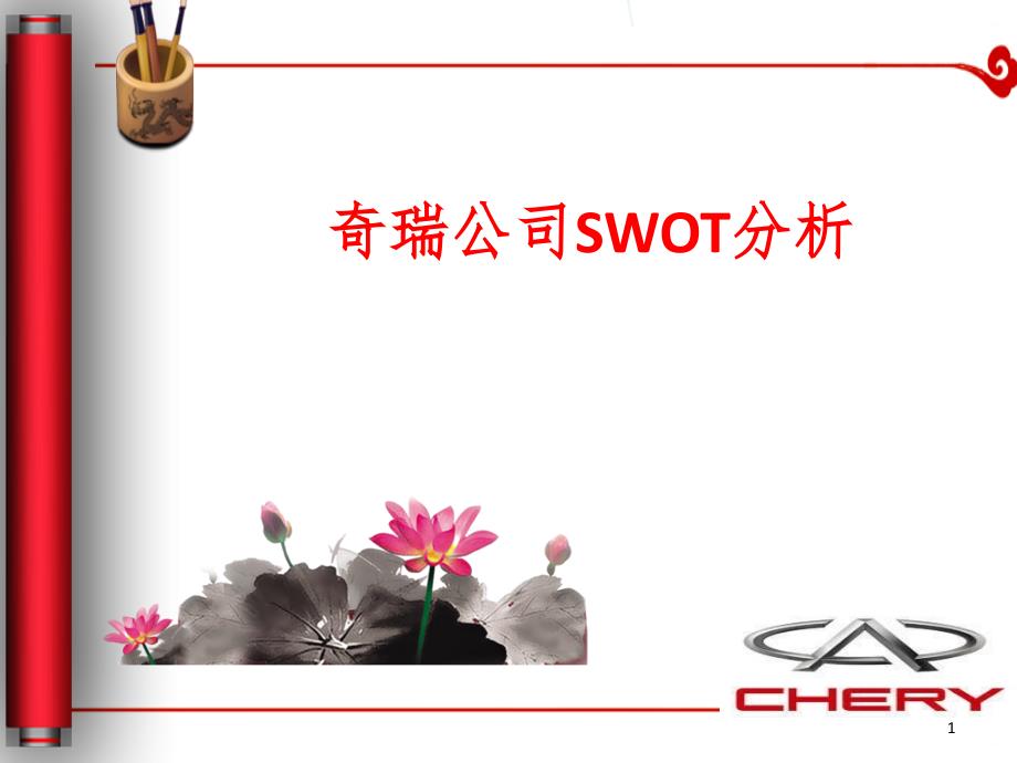 奇瑞SWOT分析PPT课件_第1页