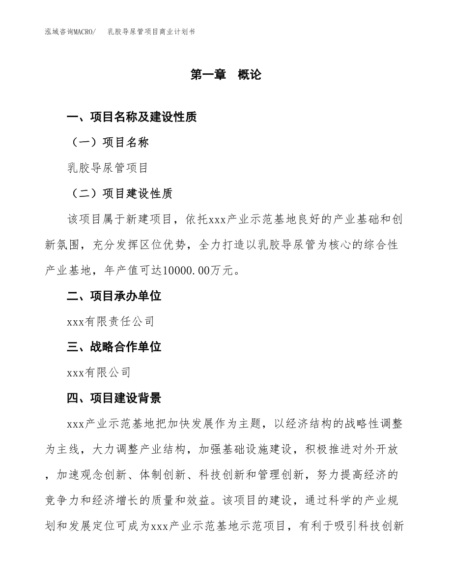 乳胶导尿管项目商业计划书参考样本.docx_第4页