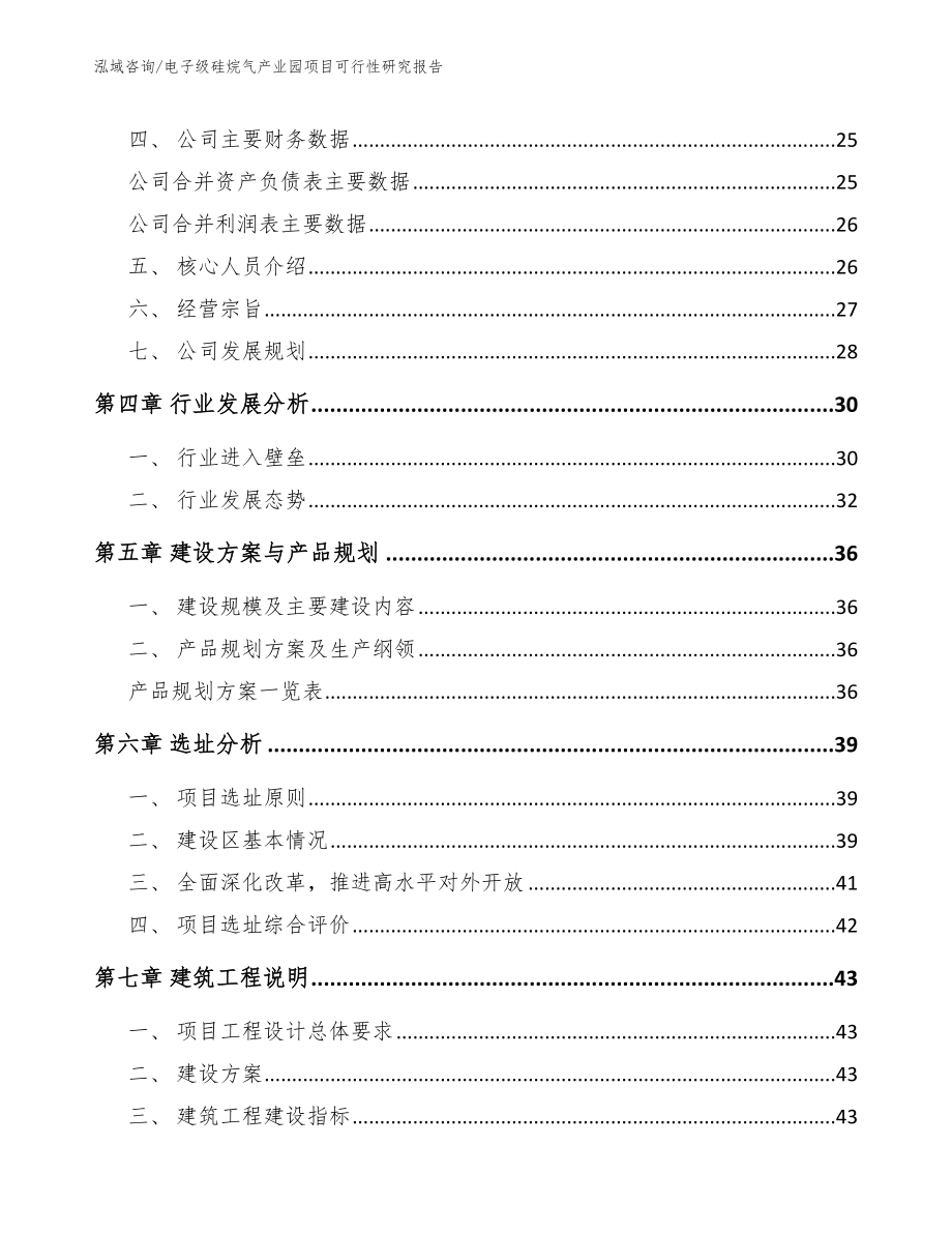 电子级硅烷气产业园项目可行性研究报告_范文_第4页