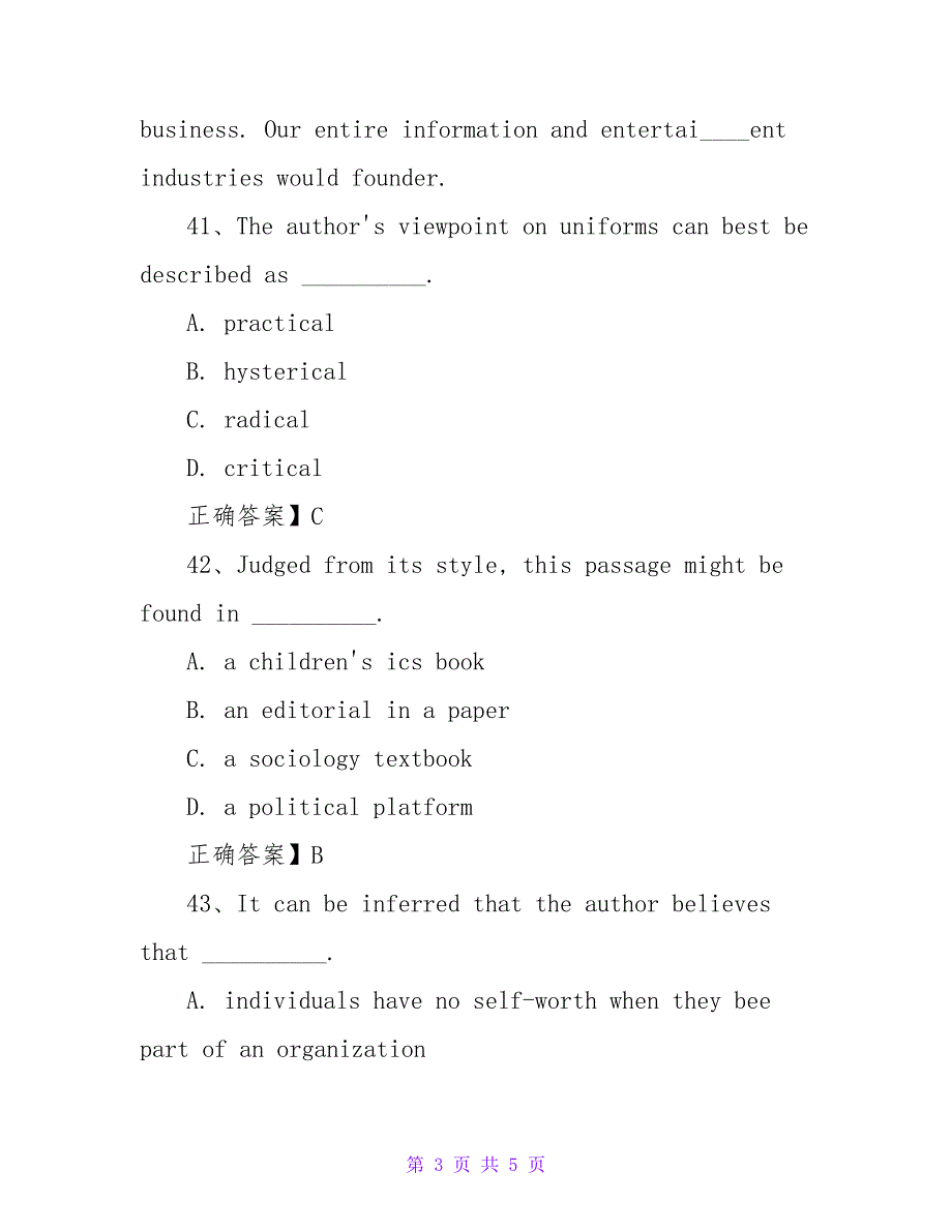 英语等级考试四级快速阅读历年真题练习.doc_第3页