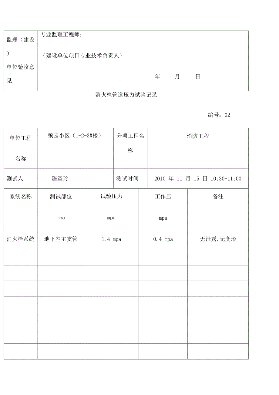 消防管道压力试验记录_第2页