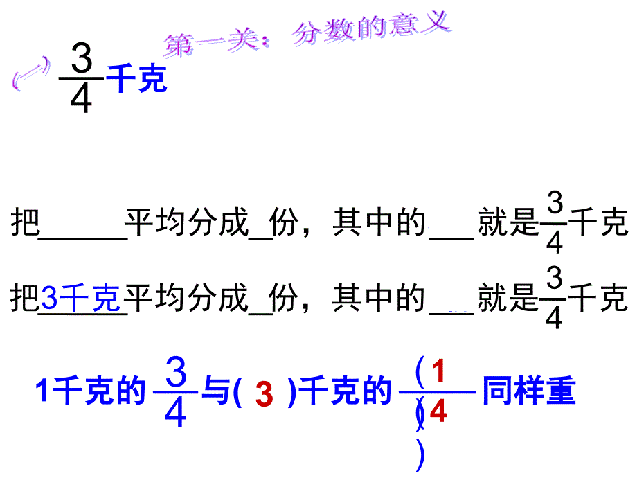 分数的意义和性质的整理和复习课件_第2页