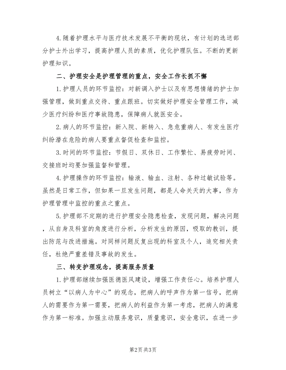 2022年护理人员新年工作计划范文_第2页