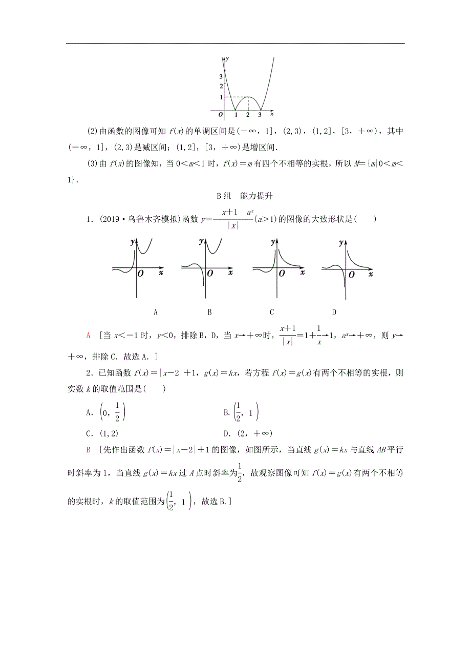 版高考数学一轮复习课后限时集训10函数的图像文含解析北师大版_第4页