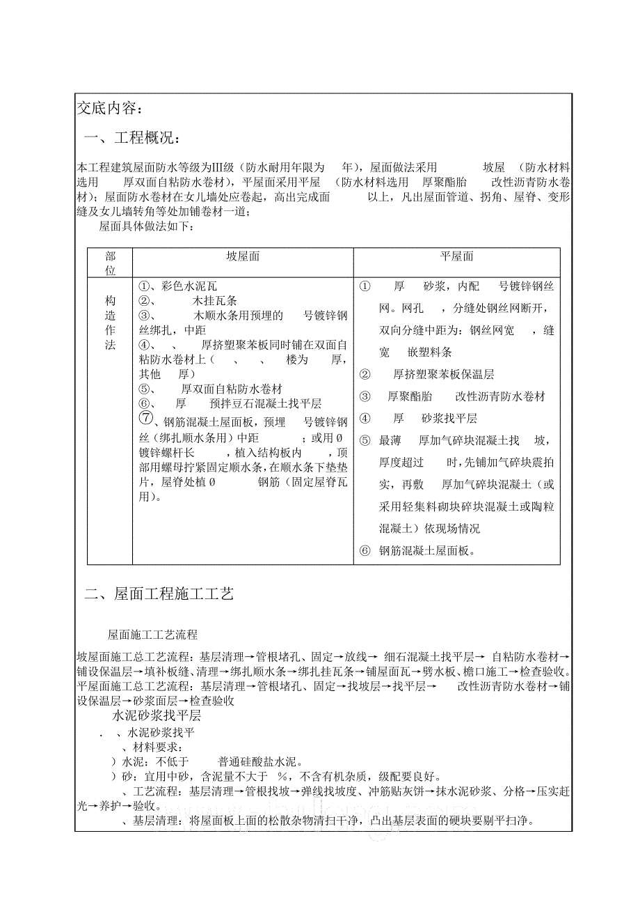 屋面工程技术交底变更后_第1页