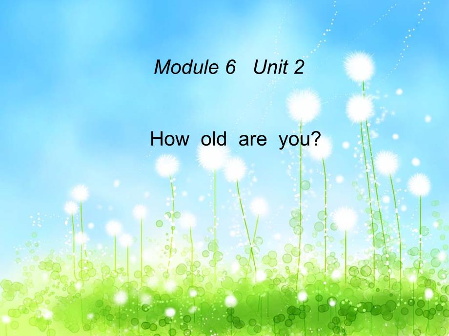 三年级上册英语课件unit2Howoldareyou外研版三起共21张PPT_第1页