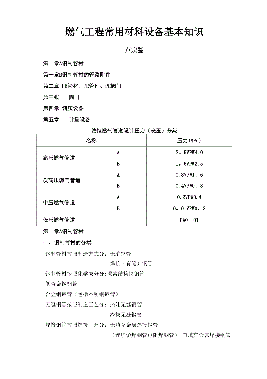燃气工程常用材料设备材料基本知识_第1页