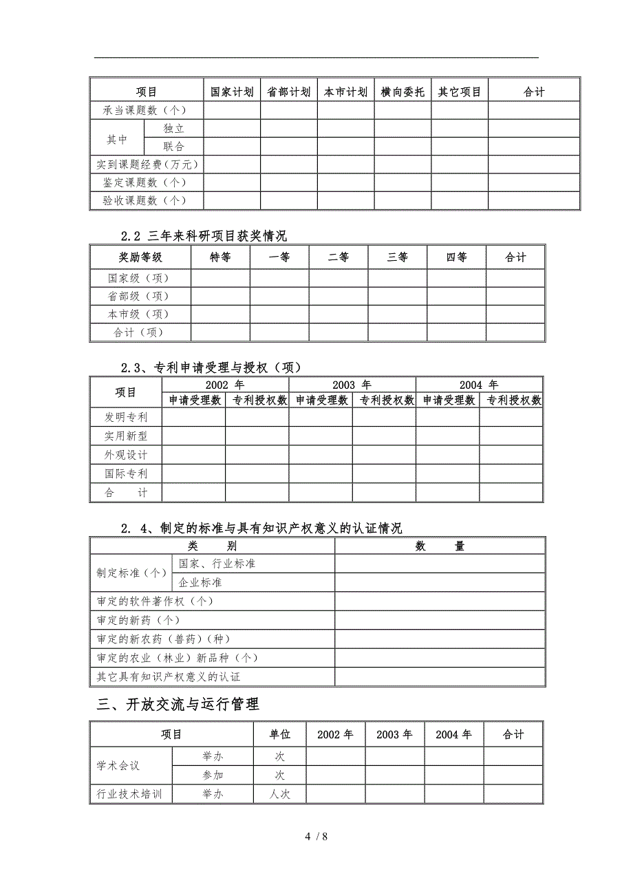 宁波市企业工程中心评估调查表汇编_第4页