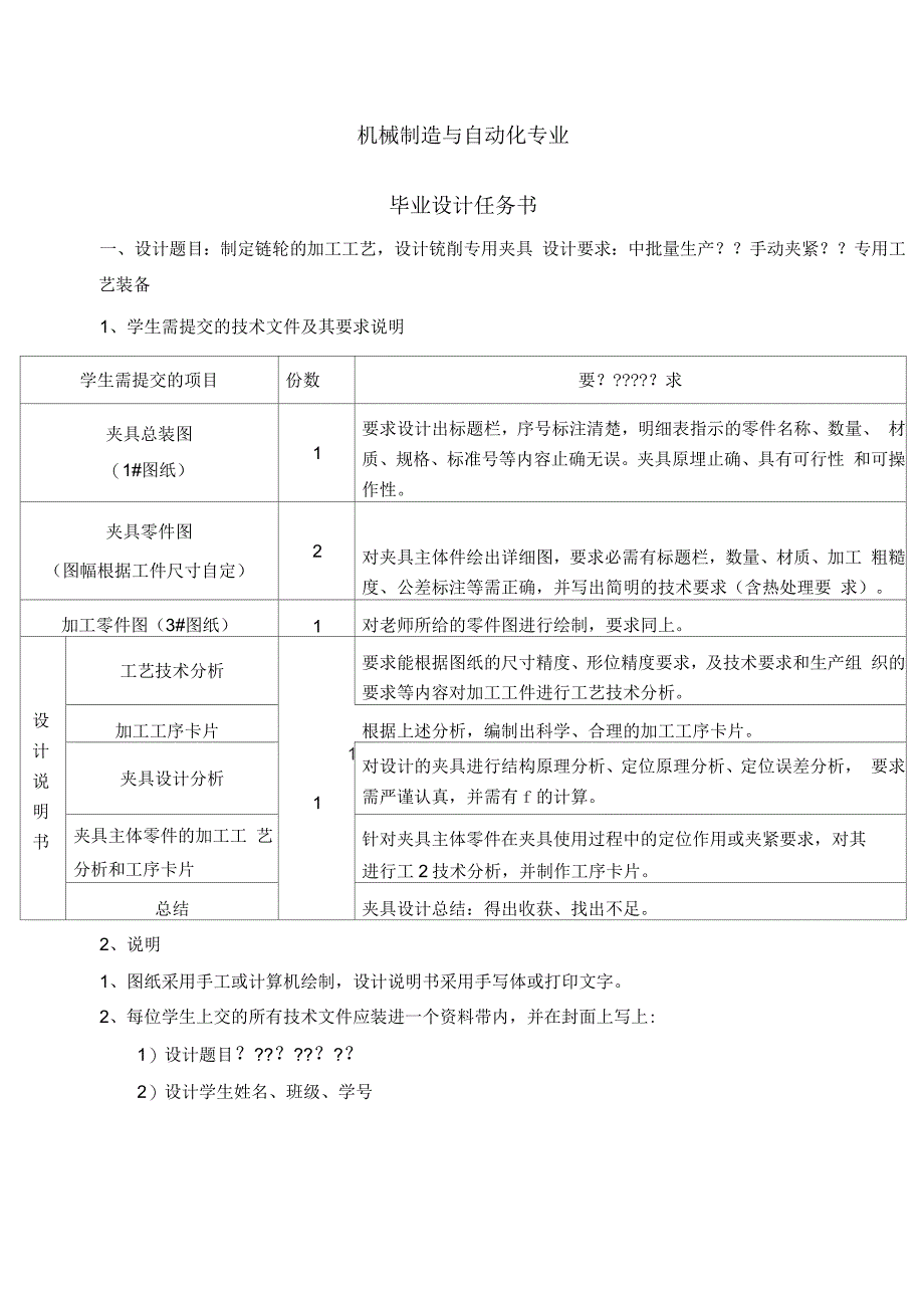 机械制造与自动化毕业设计题目_第1页