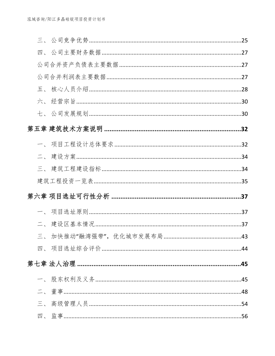 阳江多晶硅锭项目投资计划书_第2页