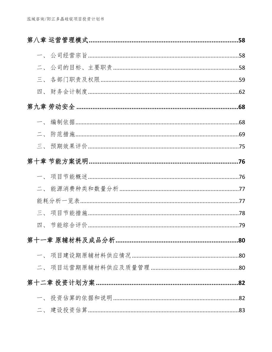 阳江多晶硅锭项目投资计划书_第3页