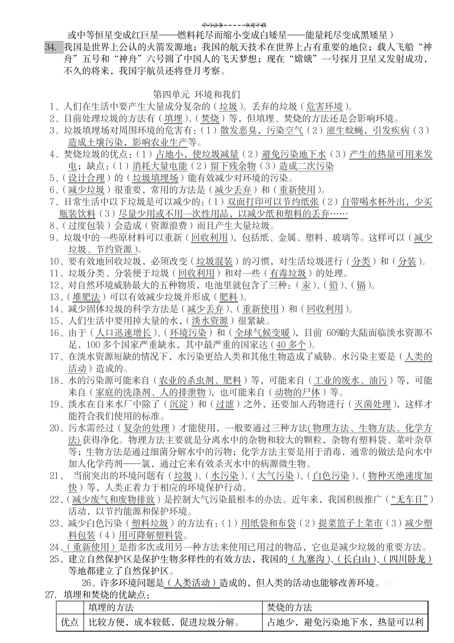 教科版小学六年级科学下册复习资料精选_小学教育-小学考试_第4页