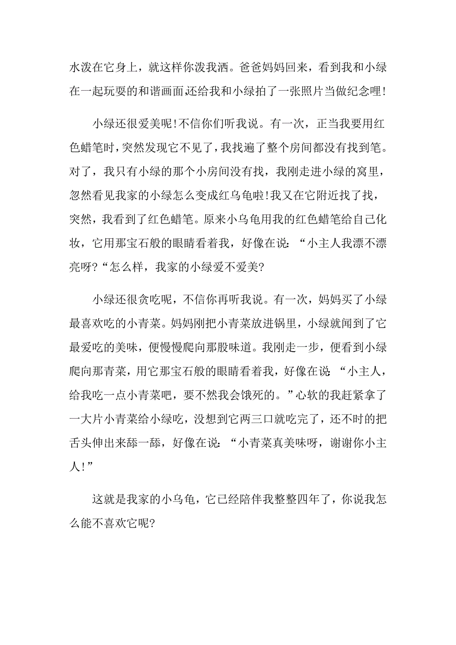 初中关于乌龟的说明文_第4页