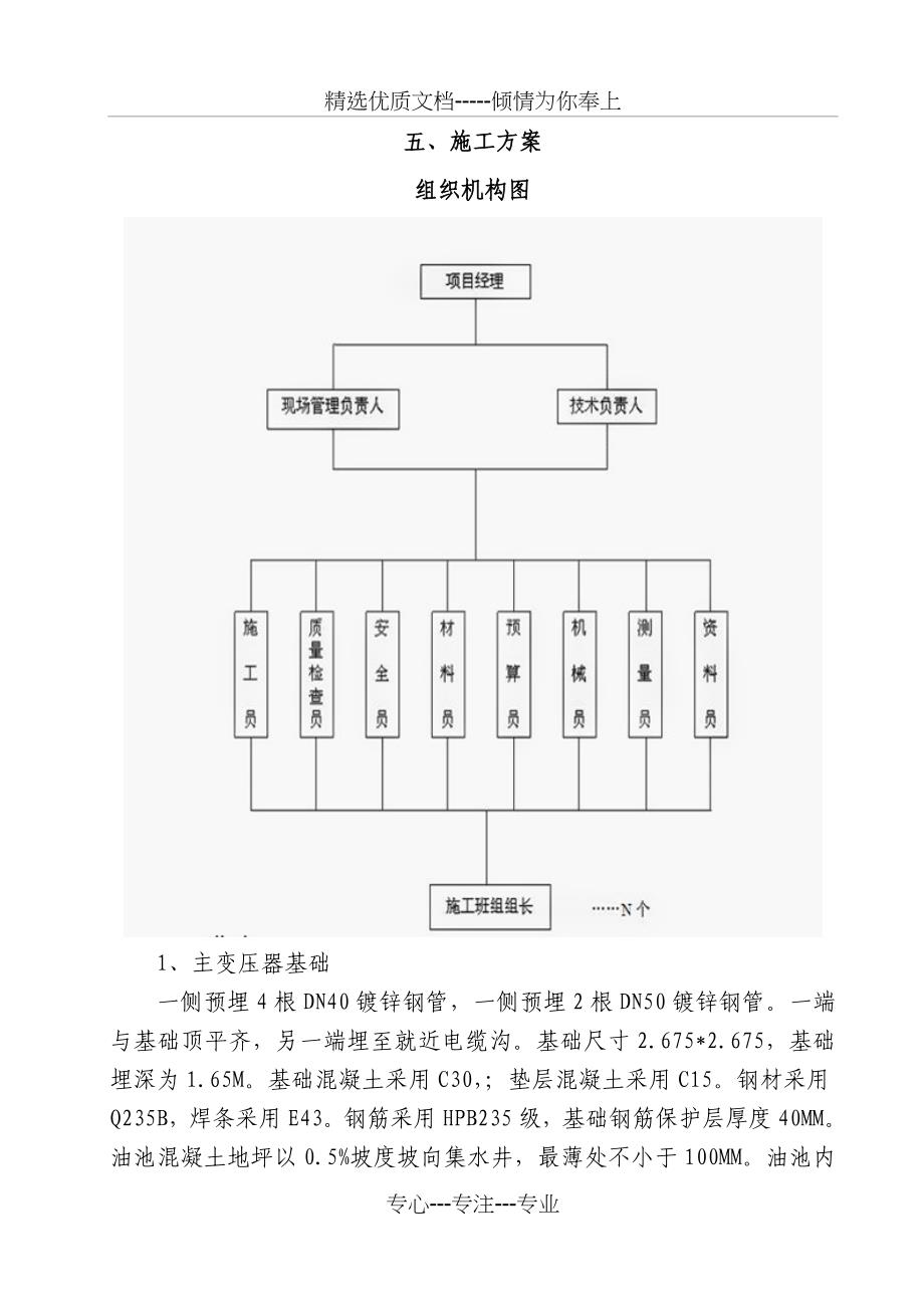 35KV变电站土建方案解析_第1页