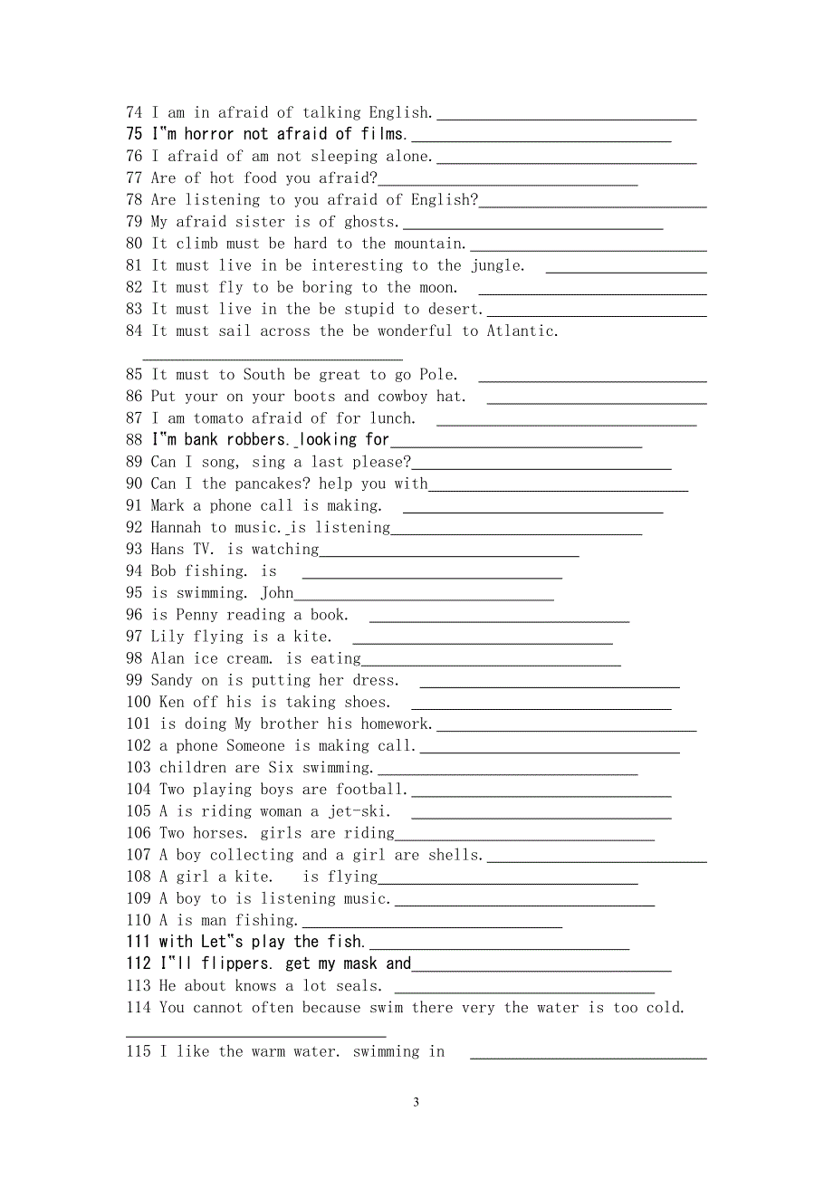 六年级下学期排列句子和连线.doc_第3页