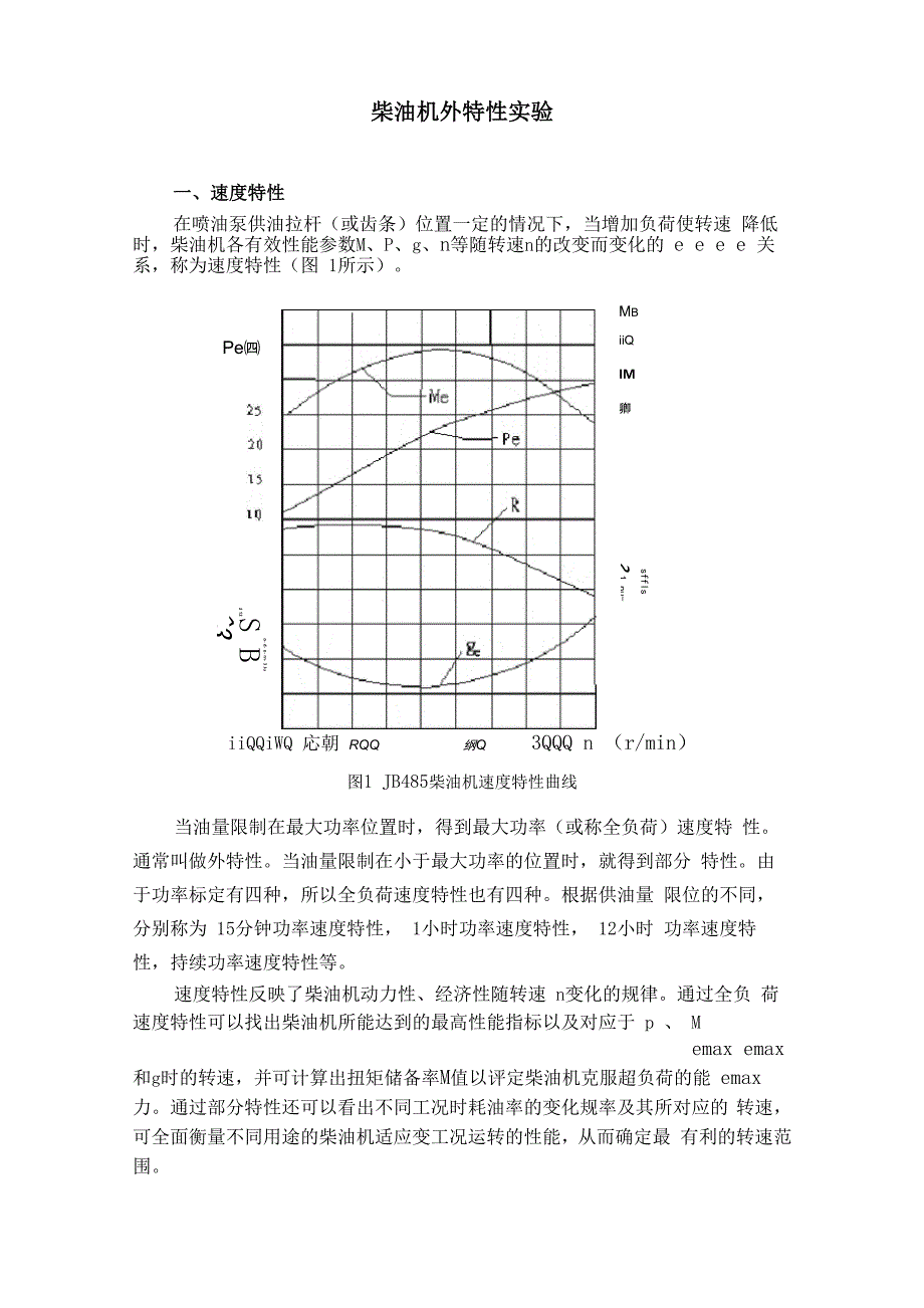 柴油机速度特性实验_第1页