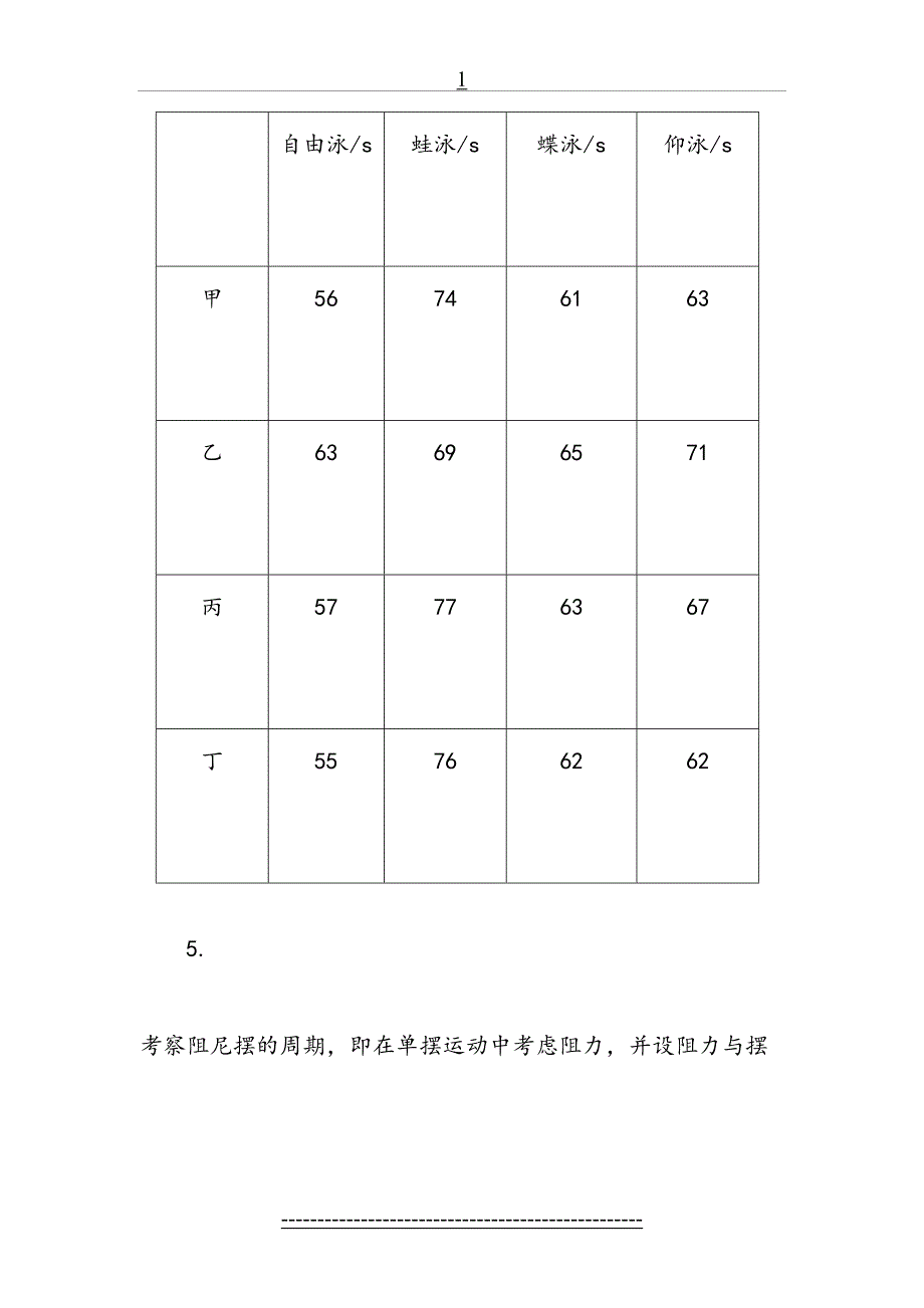 数学建模课程练习题_第4页