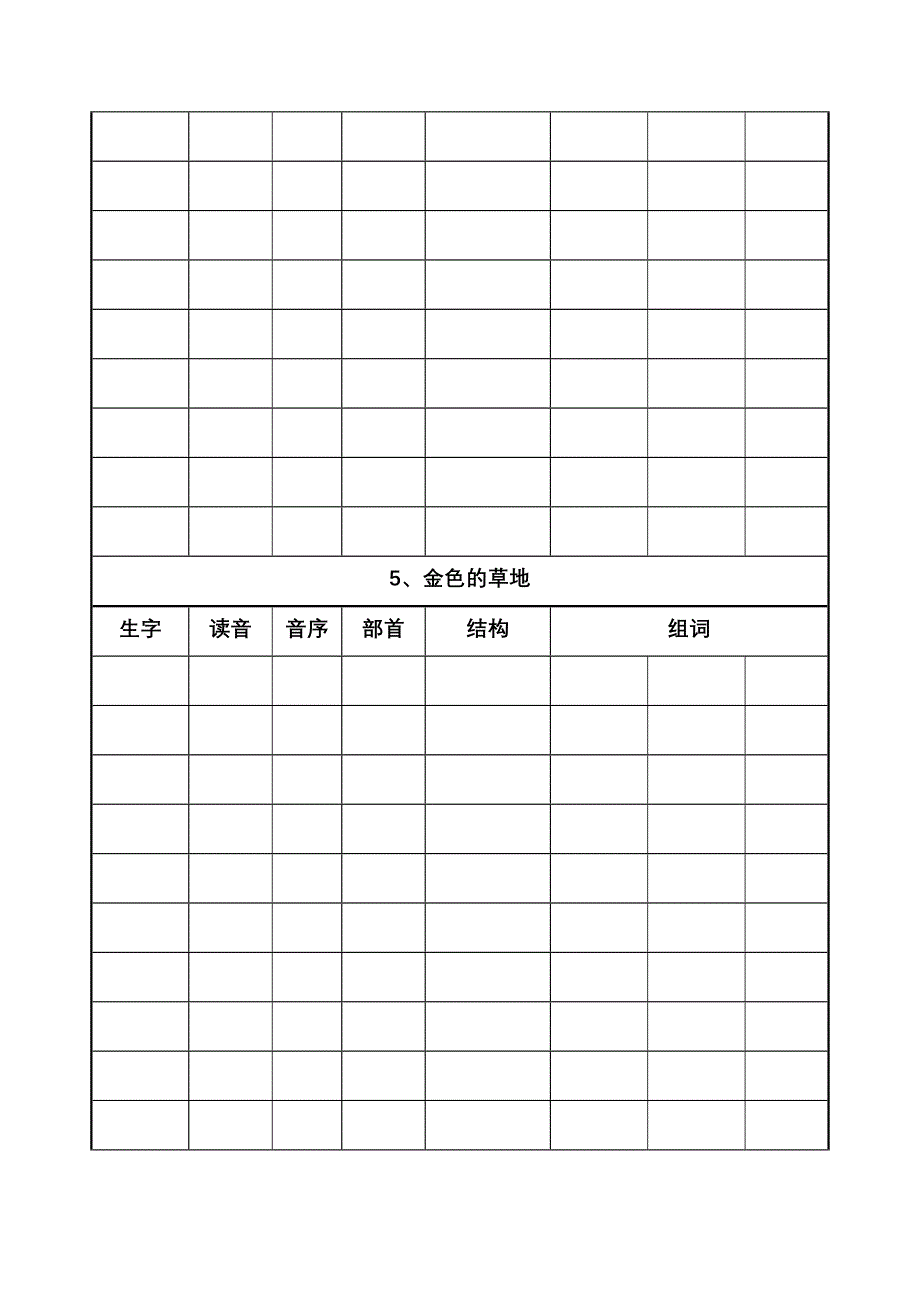 三年级上册生字和多音字学习表_第3页