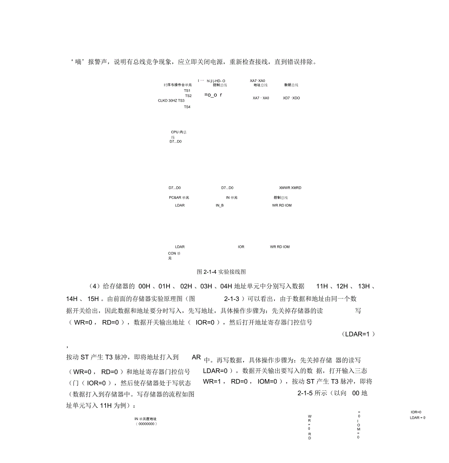 计算机原理实验二静态随机存储器实验操作步骤_第4页