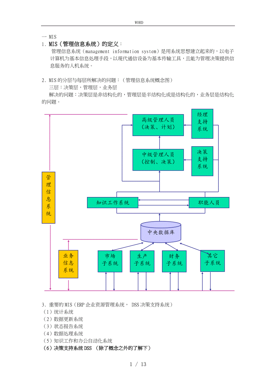 信息系统分析与设计复习_第1页