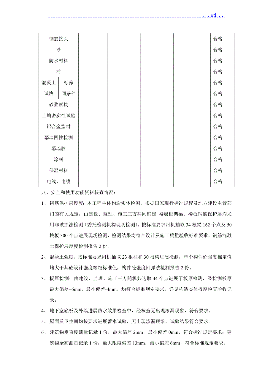 竣工验收自评报告范本(DOC)_第4页