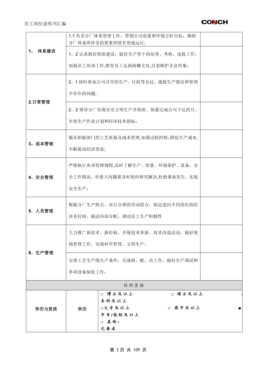 制造分厂岗位说明书_第2页