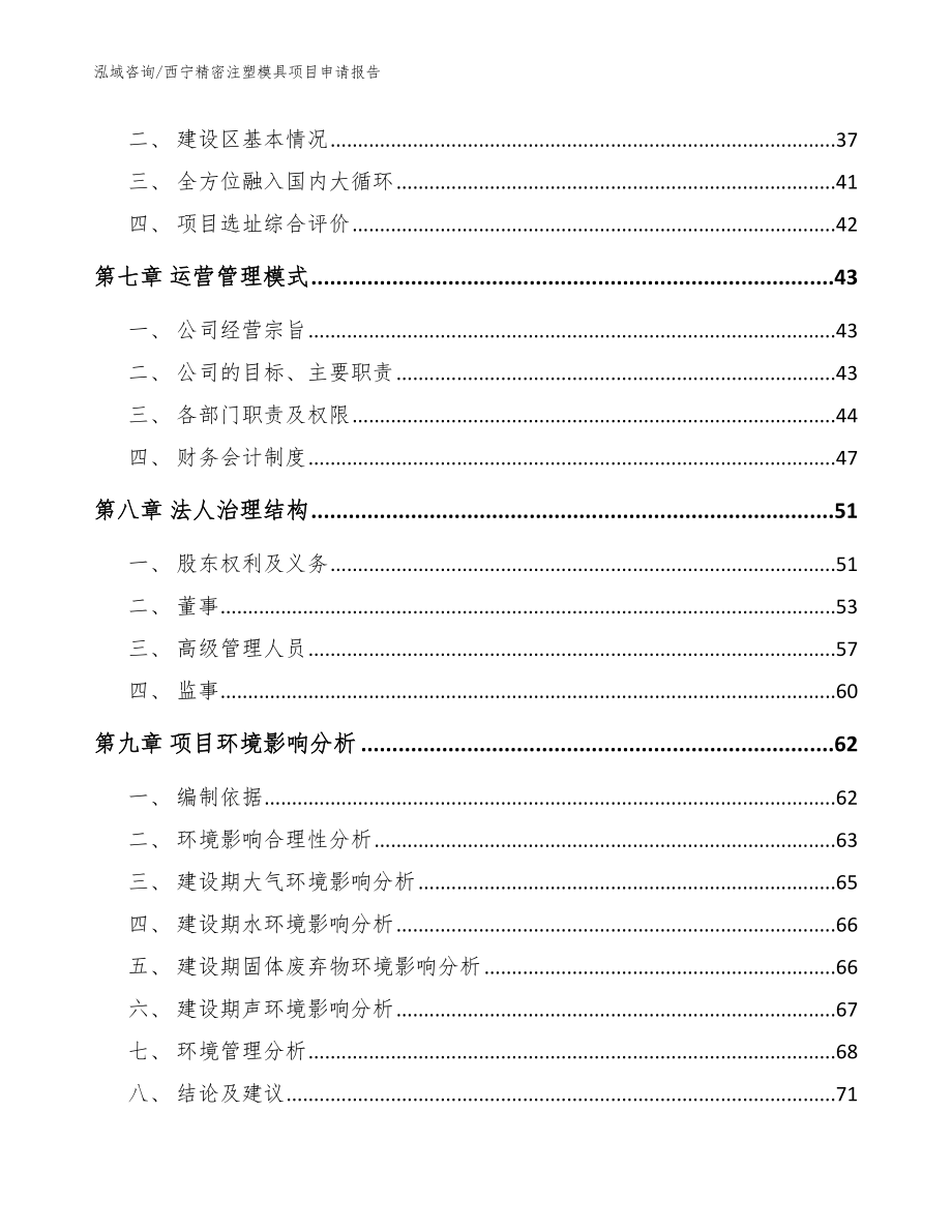 西宁精密注塑模具项目申请报告模板_第4页