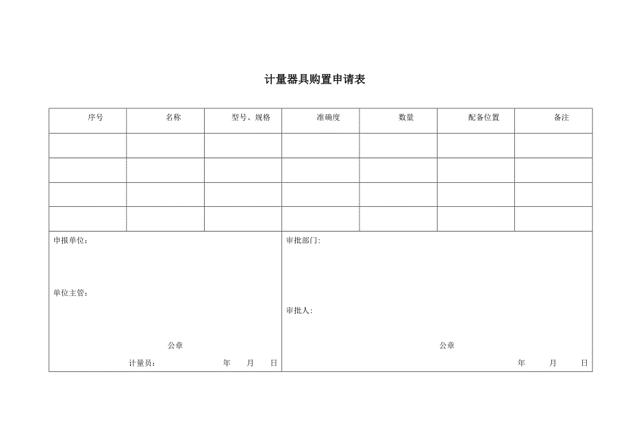 计量器具购置申请表_第1页