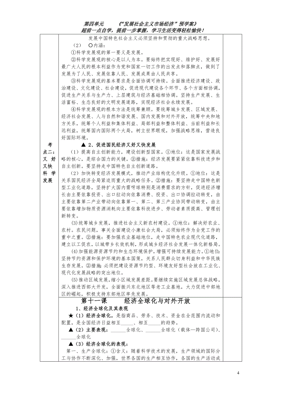 高一政治第四单元预学案1_第4页