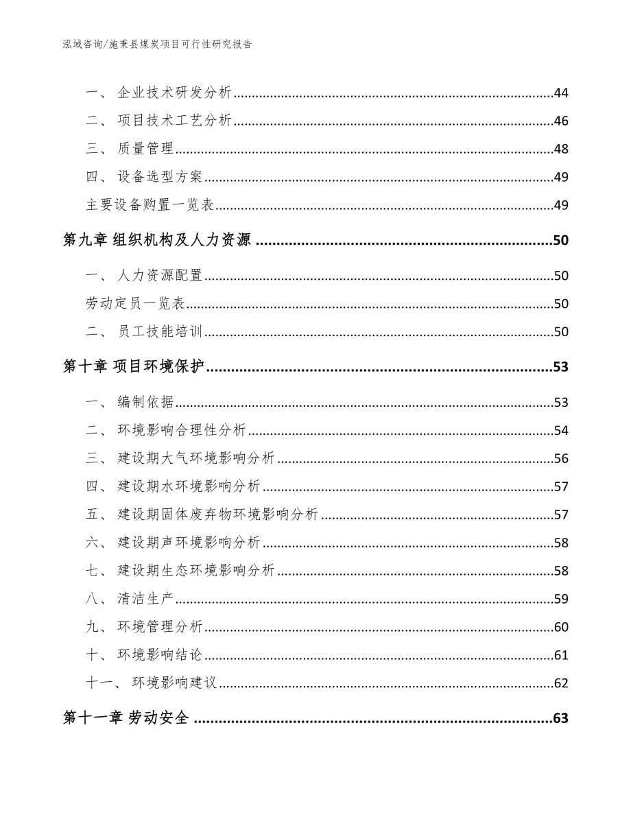 施秉县煤炭项目可行性研究报告_范文_第5页