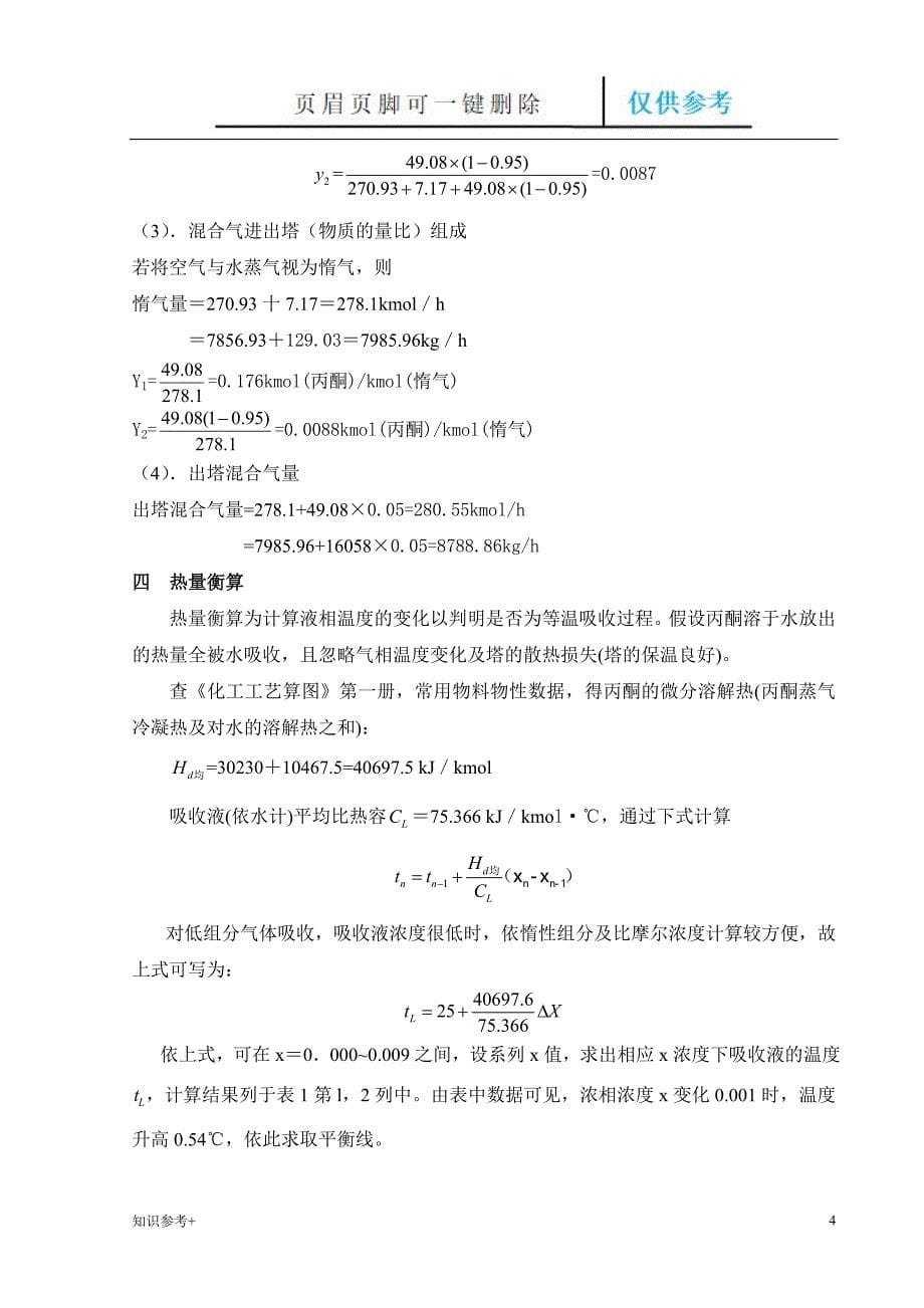 水吸收丙酮的填料塔设计借鉴类别_第5页