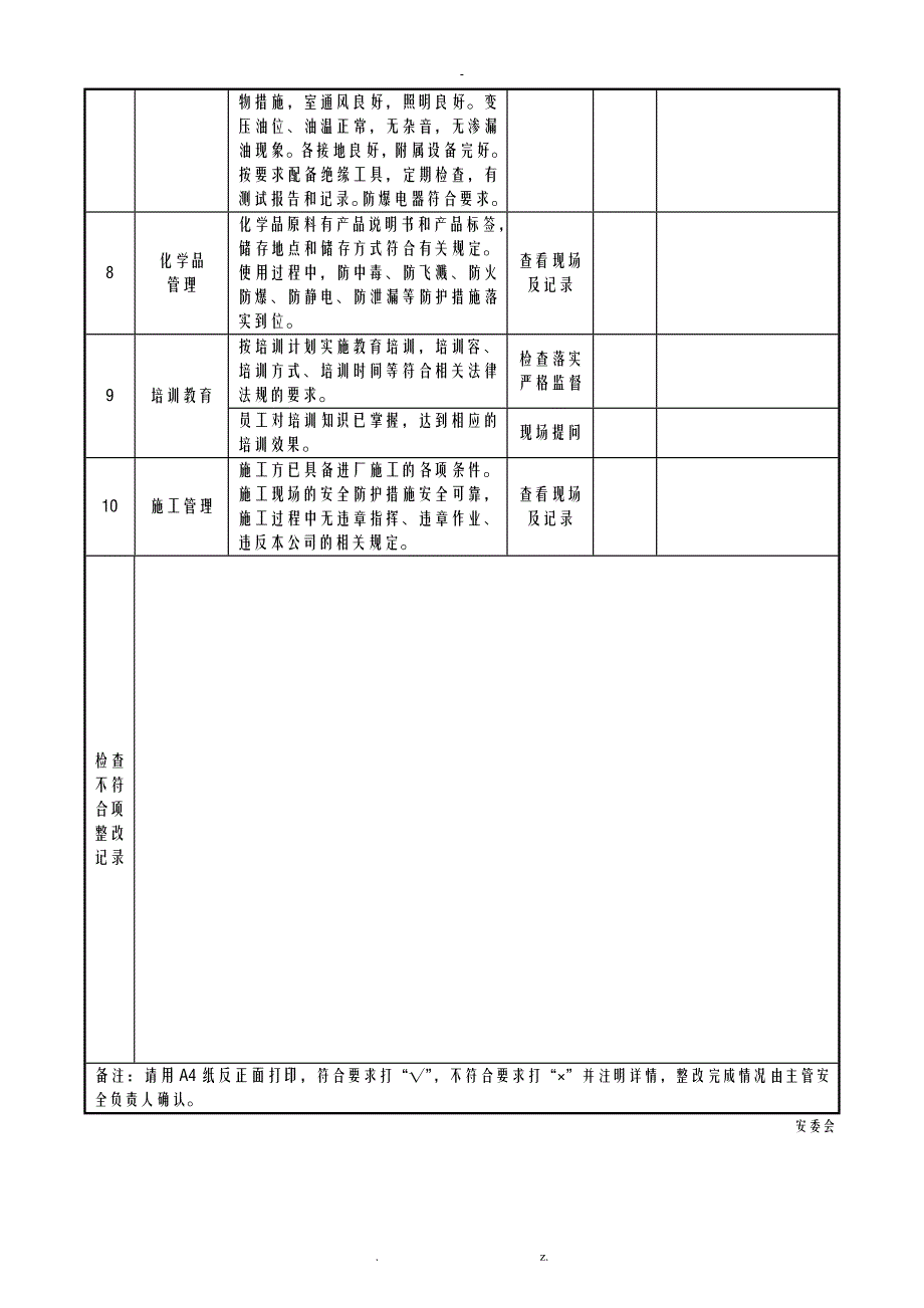 公司安全检查表_第3页