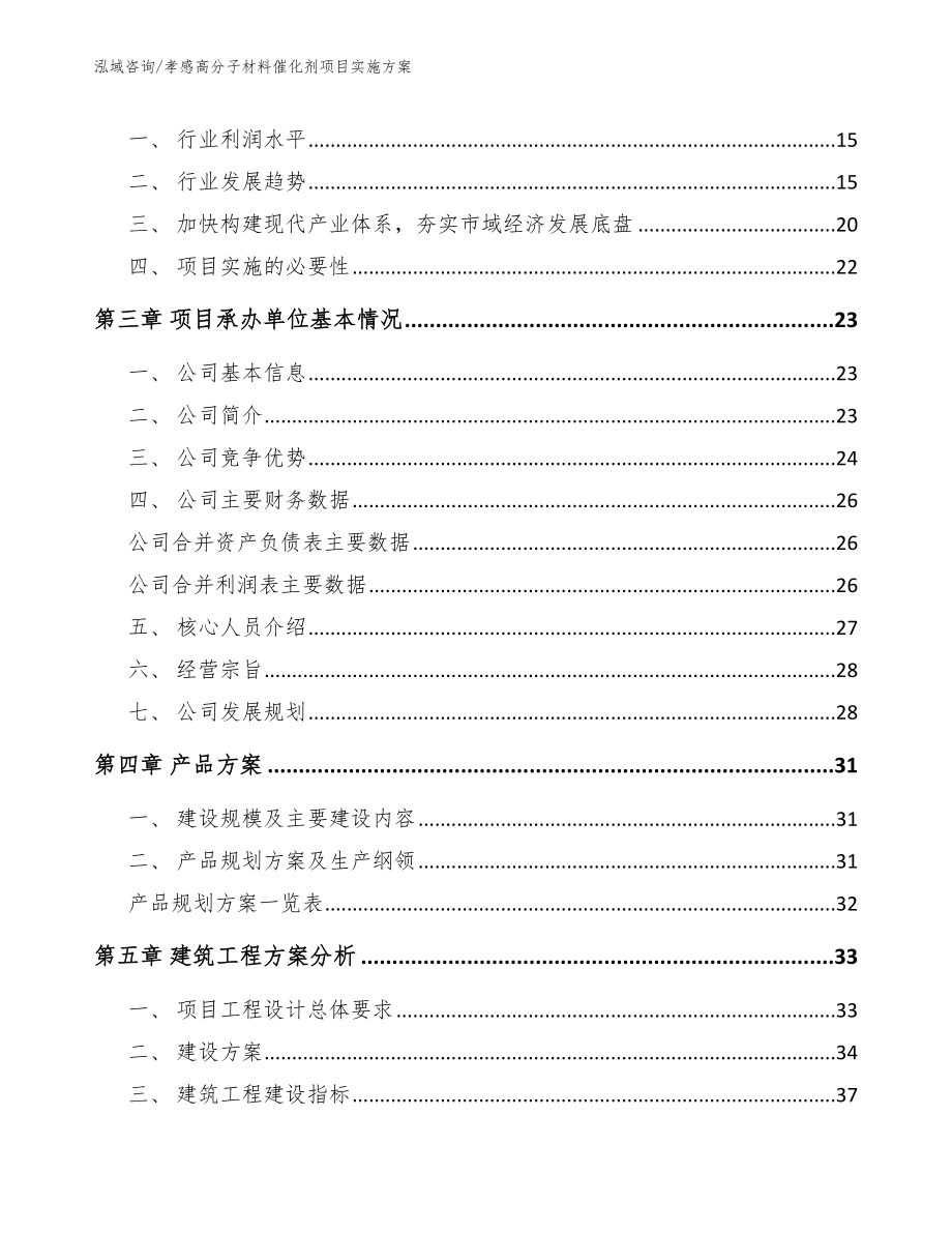 孝感高分子材料催化剂项目实施方案（模板参考）_第3页