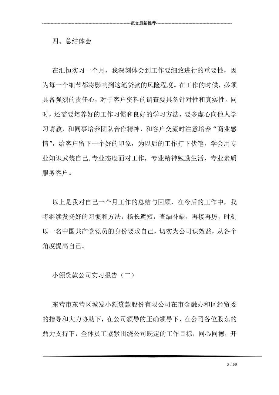 小额贷款公司实习报告_第5页