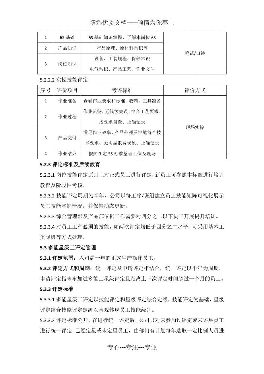 公司新员工及多能工培训管理制度_第5页