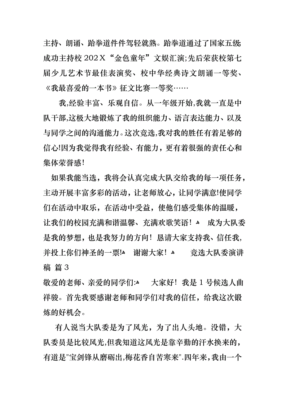 关于竞选大队委演讲稿7篇_第2页