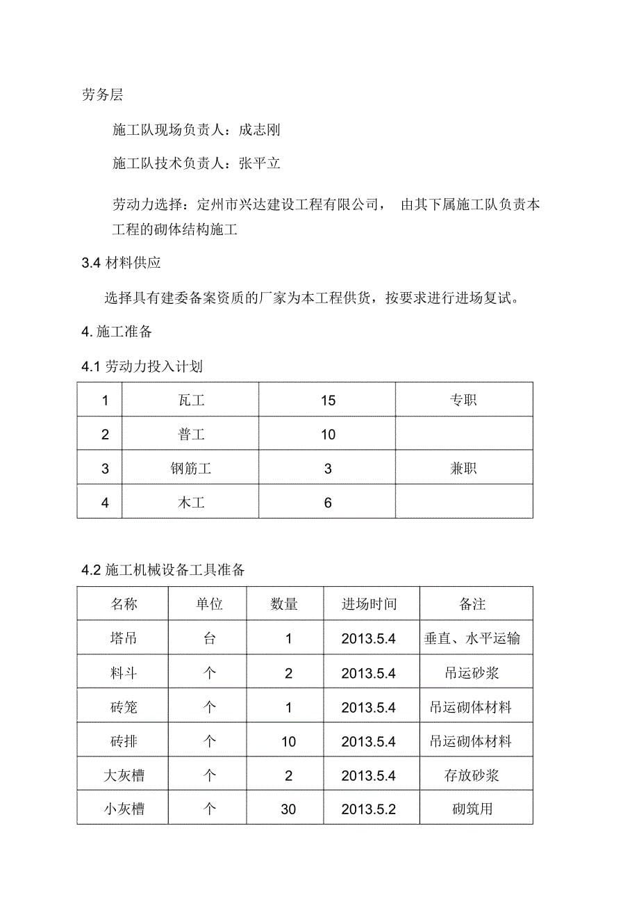 砌体结构施工方案_第5页