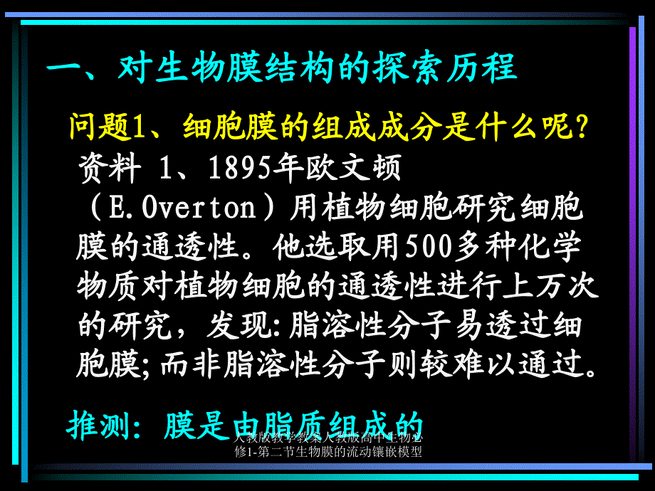 人教版教学教案人教版高中生物必修1第二节生物膜的流动镶嵌模型课件_第2页