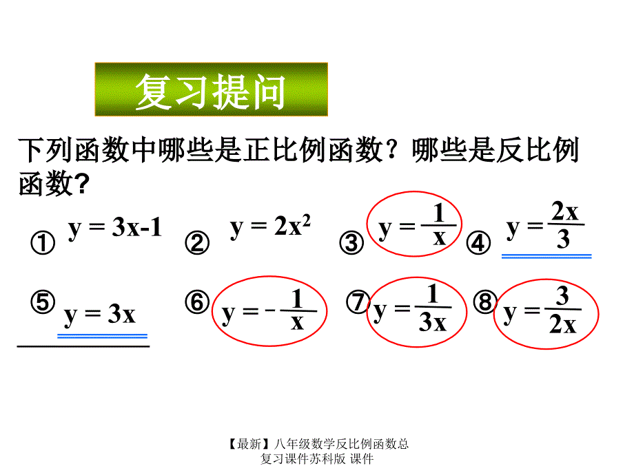 最新八年级数学反比例函数总复习课件苏科版课件_第2页